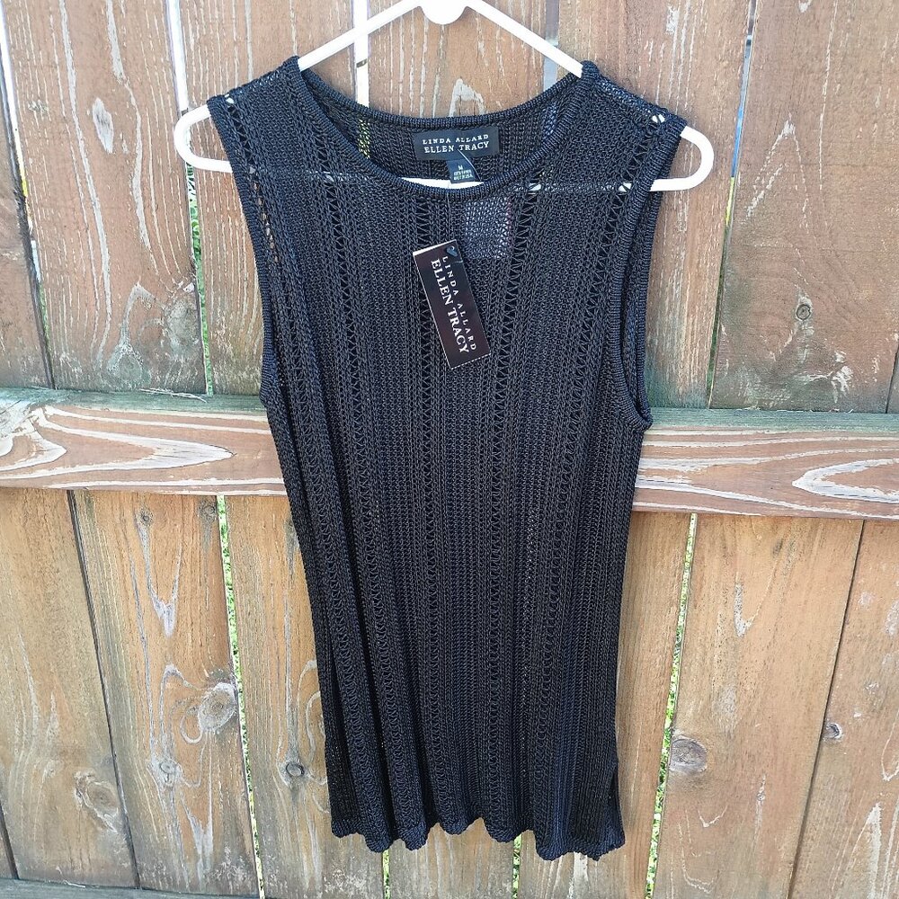 Linda Allard Ellen Tracy Knit Tunic Top Sz. M NWT
